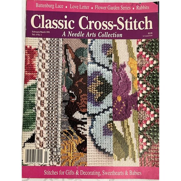 Lot Of 6 Classic Cross-Stitch Magazines A Needle Arts Collection 1991 - Picture 6 of 7